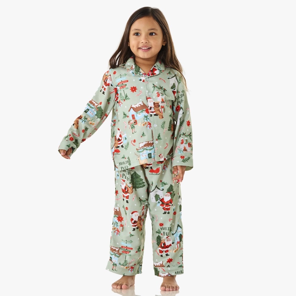 Candy Cane Village Flannel Pajama Set - PBK - Picture 2 of 9